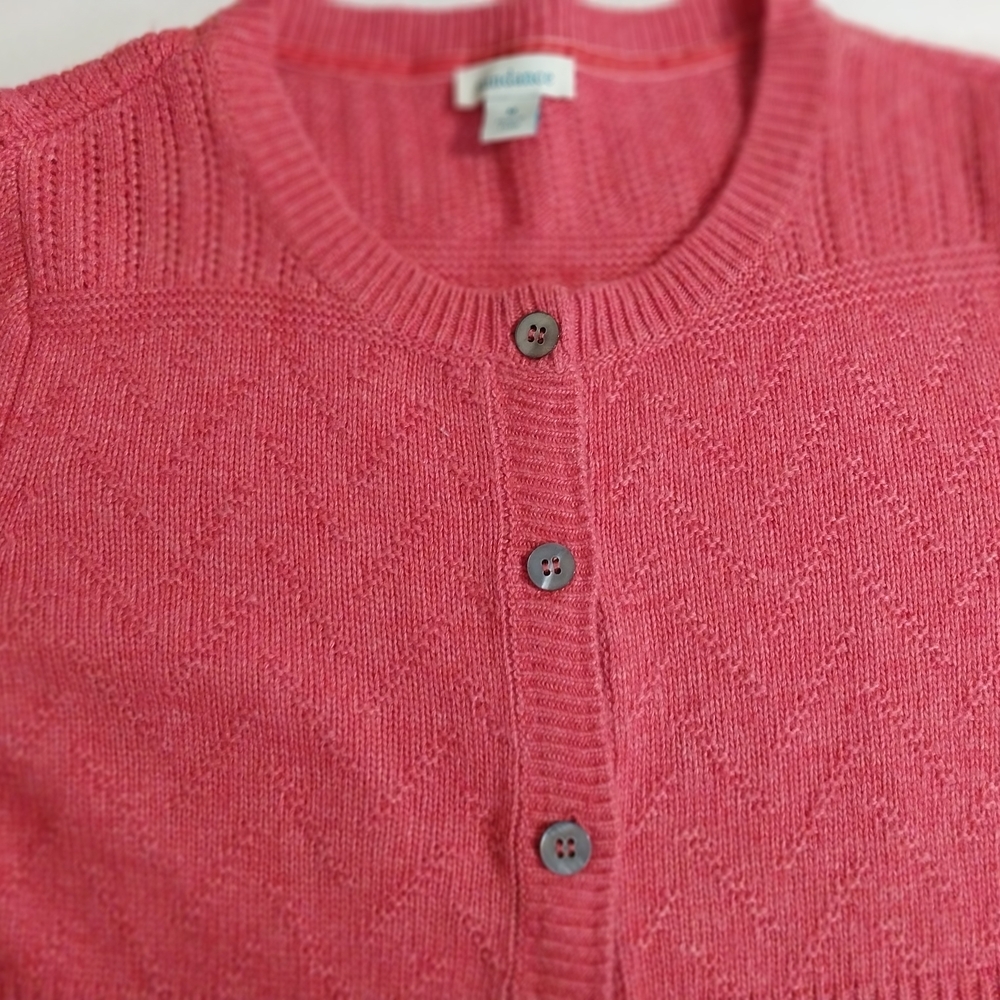 Sundance Medium Coral Button-Up Cardigan Sweater Viscose,Wool,Alpaca,Nylon - Picture 5 of 12